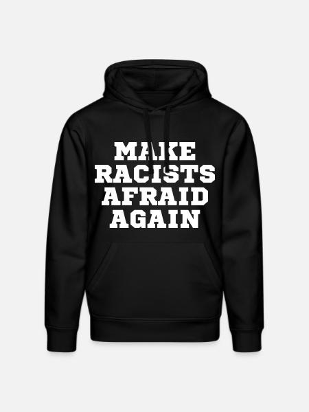 Racists scare again - Stanley/Stella DRUMMER Unisex Organic Hoodie - black