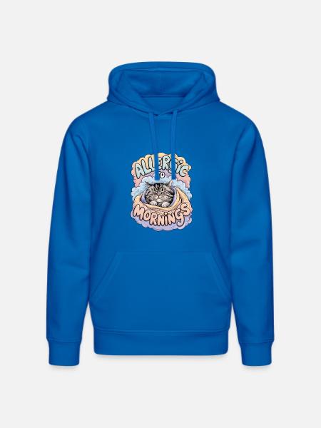 Allergic To Mornings - Stanley/Stella DRUMMER Unisex Organic Hoodie - royal blue