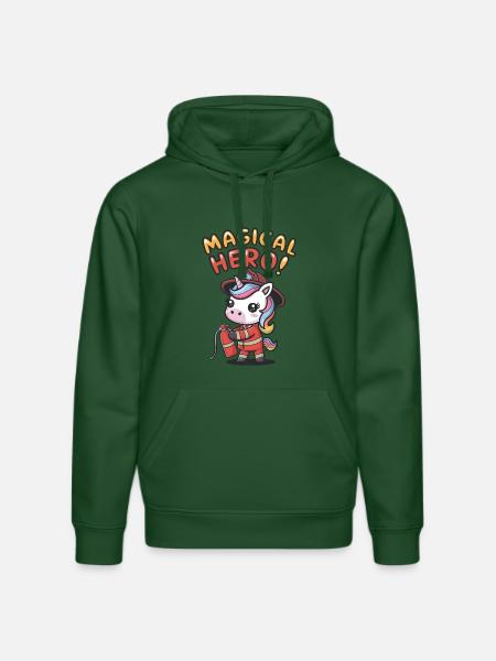 Magical Hero! - Stanley/Stella DRUMMER Unisex Organic Hoodie - bottle green