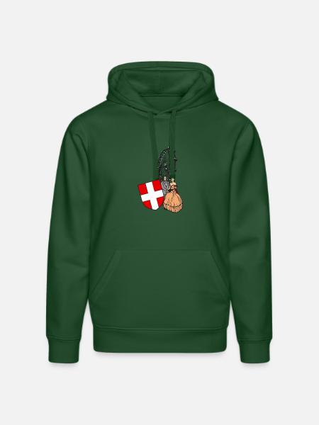 Vienna Panorama - Stanley/Stella DRUMMER Unisex Organic Hoodie - bottle green