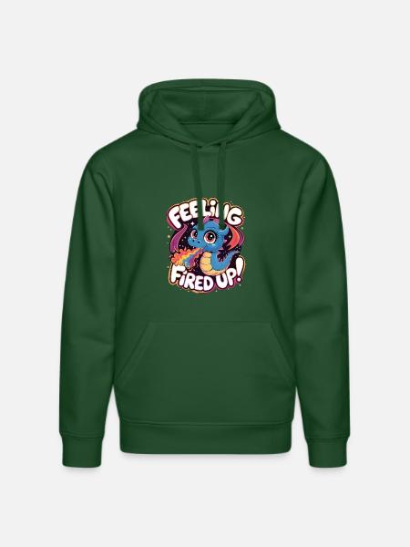 Feeling Fired Up - Stanley/Stella DRUMMER Unisex Organic Hoodie - bottle green