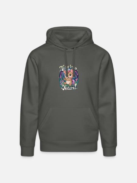 Tune Into Nature! - Stanley/Stella DRUMMER Unisex Organic Hoodie - anthracite