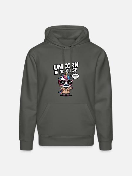 Unverkleidetes Einhorn - Stanley/Stella Unisex Bio-Hoodie DRUMMER  - Anthrazit