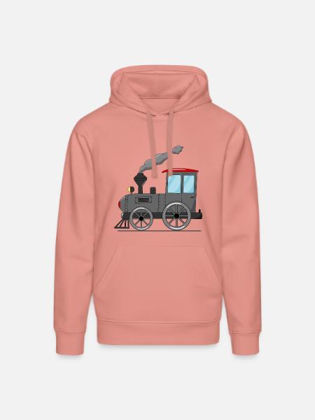 Children's train railway grey - Stanley/Stella DRUMMER Unisex Organic Hoodie - canyon pink