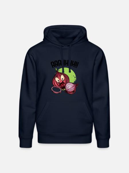 Onion chaos neon illustration - Stanley/Stella DRUMMER Unisex Organic Hoodie - french navy
