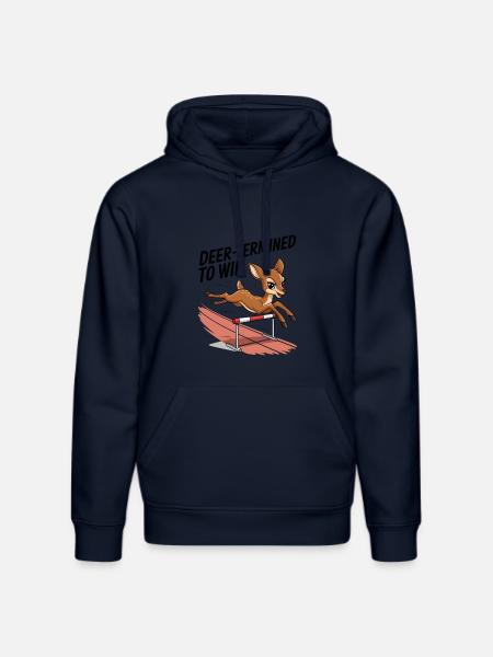 Deer-Termined pour gagner - Sweat à capuche bio DRUMMER Stanley/Stella Unisexe - bleu marine