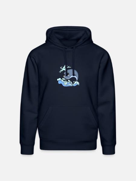 whale - Stanley/Stella DRUMMER Unisex Organic Hoodie - french navy