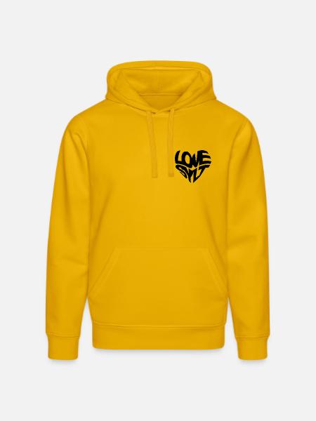 LOVE SYLT HERZ - Stanley/Stella Unisex Bio-Hoodie DRUMMER  - Spektralgelb