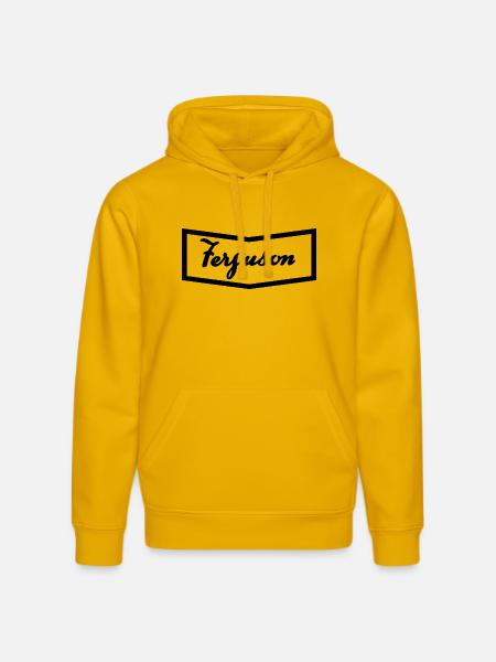 Ferguson TE20 hood logo - Stanley/Stella DRUMMER Unisex Organic Hoodie - spectra yellow