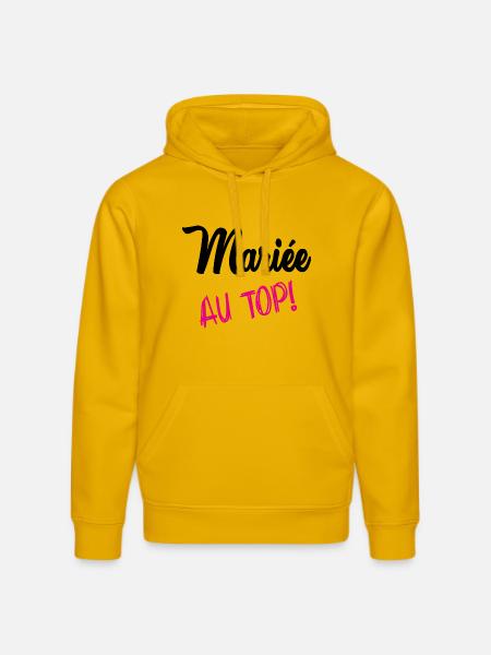MARRIAGE - Stanley/Stella DRUMMER Unisex Organic Hoodie - spectra yellow