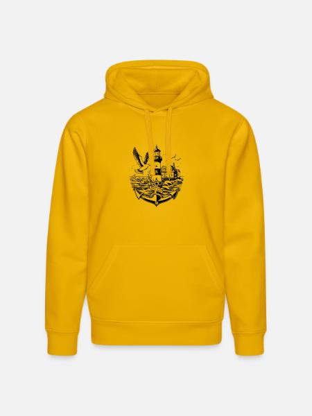 Coastal Landscape Moin Moin 2 - Stanley/Stella DRUMMER Unisex Organic Hoodie - spectra yellow