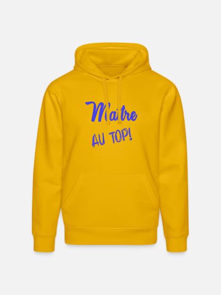 MASTER. MASTER. HUMOR - Stanley/Stella DRUMMER Unisex Organic Hoodie - spectra yellow