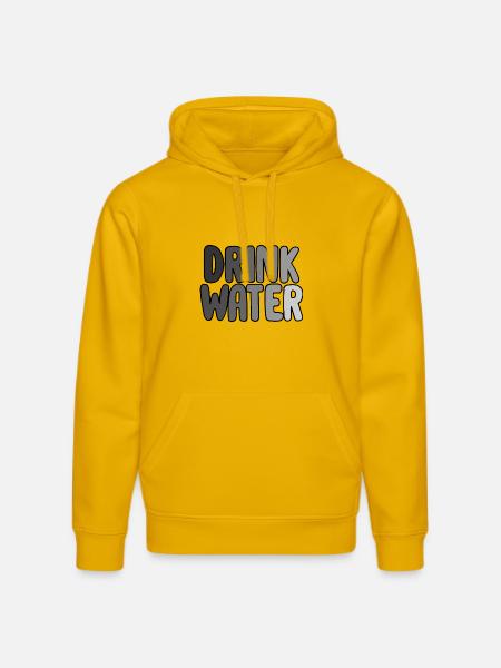 Drink Water - Stanley/Stella Unisex Bio-Hoodie DRUMMER  - Spektralgelb