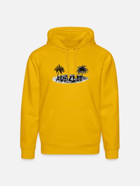 Auszeit Surfbrett - Stanley/Stella Unisex Bio-Hoodie DRUMMER  - Spektralgelb