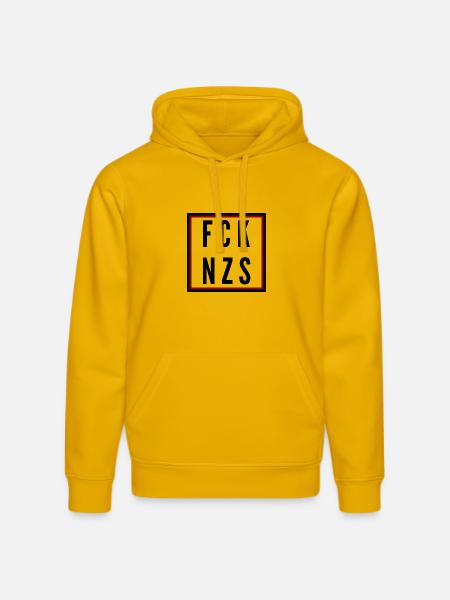 Fuck Naz*s - Stanley/Stella DRUMMER Unisex Organic Hoodie - spectra yellow
