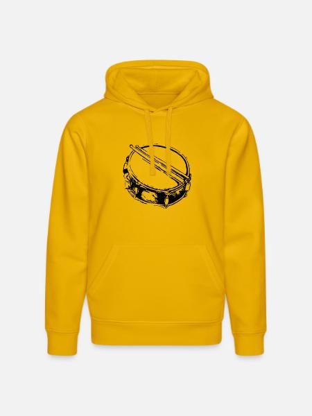 Snare - Drum - Percussion - Music - Stanley/Stella DRUMMER Unisex Organic Hoodie - spectra yellow