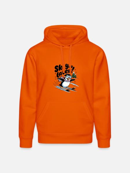 Ski You Later - Stanley/Stella DRUMMER Unisex Organic Hoodie - bright orange
