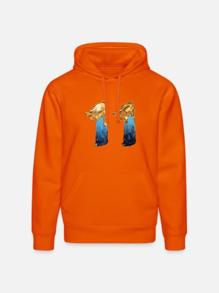 NEJ. 11 NUMMER 11 SEJ 11 ÅRS FØDSELSDAG - Stanley/Stella DRUMMER økologisk unisex-hoodie - mørk orange