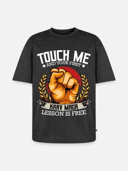 Krav Maga - Unisex Premium Oversized Organic T-Shirt - heather anthracite