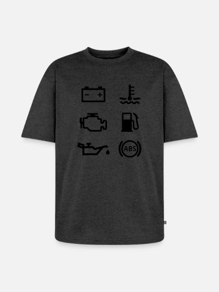 Autolichter - Unisex Premium Oversized Bio T-Shirt - Anthrazit meliert