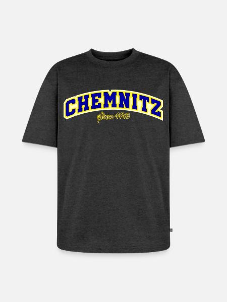 CHEMNITZ - Unisex Premium Oversized Bio T-Shirt - Anthrazit meliert
