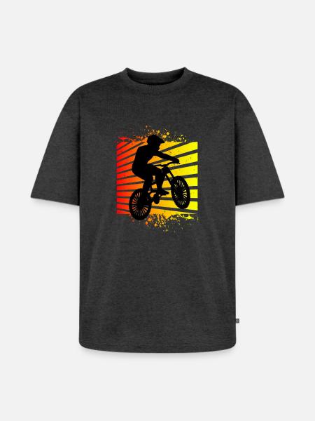 Mountain bike mountain bikers - Unisex Premium Oversized Organic T-Shirt - heather anthracite