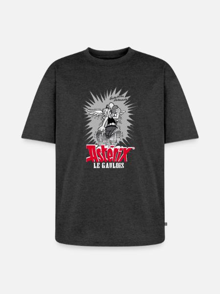 Asterix & Obelix - Asteriy Dynamics - Unisex Premium Oversized Organic T-Shirt - heather anthracite