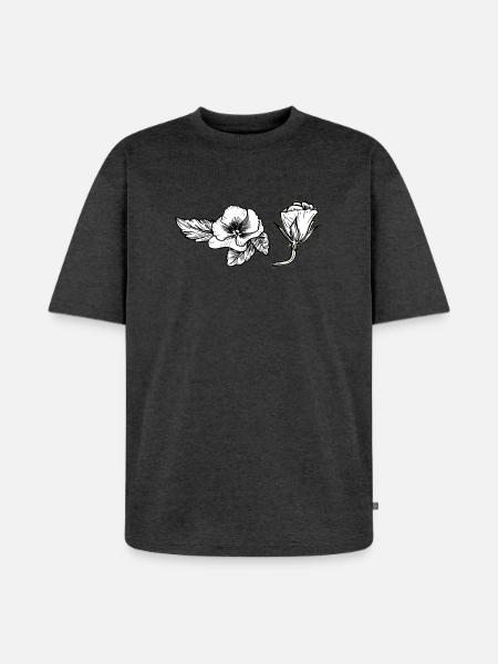 Pensée - T-shirt Premium bio oversize Unisexe - anthracite chiné