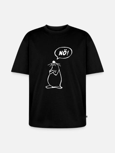 NÖ Maus - Unisex Premium Oversized Bio T-Shirt - Schwarz