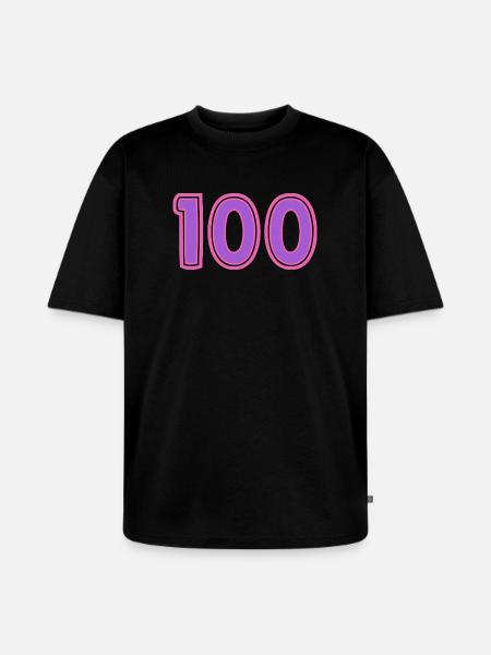 100. 100 YEARS. 100th ANNIVERSARY - Unisex Premium Oversized Organic T-Shirt - black