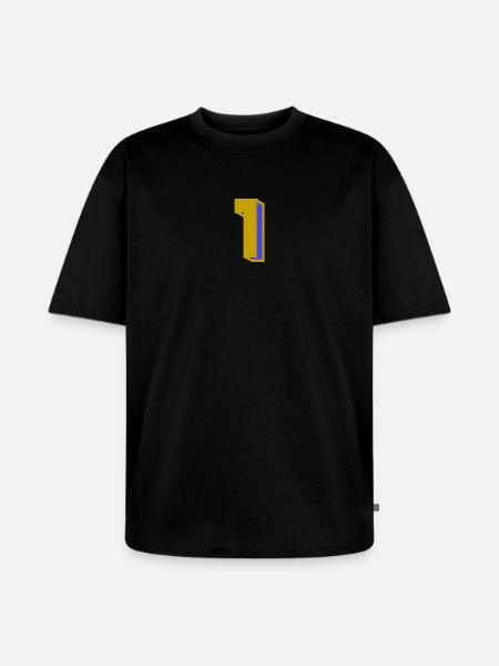 1 - T-shirt Premium bio oversize Unisexe - noir