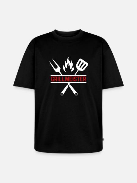 grillmeister - Unisex Premium Oversized Bio T-Shirt - Schwarz
