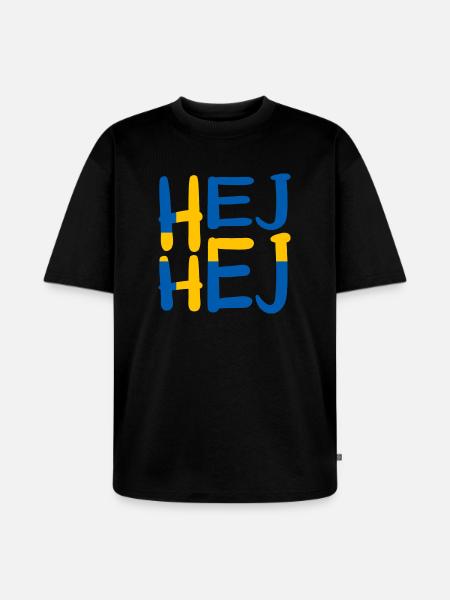 HEJ HEJ SWEDEN - Unisex Premium Oversized Organic T-Shirt - black