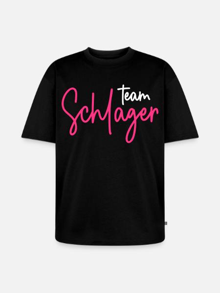 Team Schlager - Unisex Premium Oversized Bio T-Shirt - Schwarz