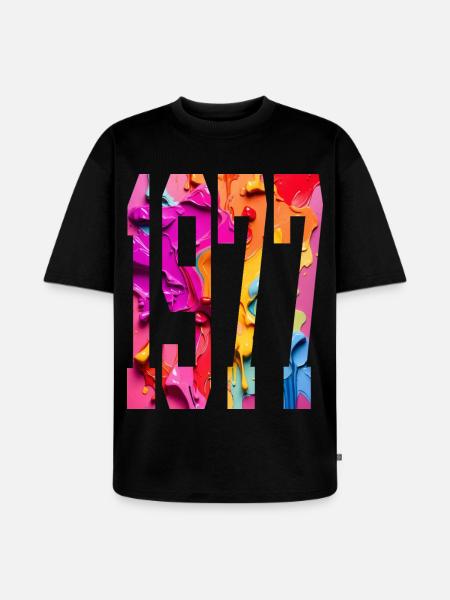 BUNT 49TH BIRTHDAY 1977 - Unisex Premium Oversized Organic T-Shirt - black