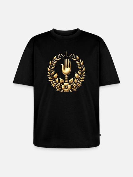 Gourmet Fork Logo - Unisex Premium Oversized Organic T-Shirt - black