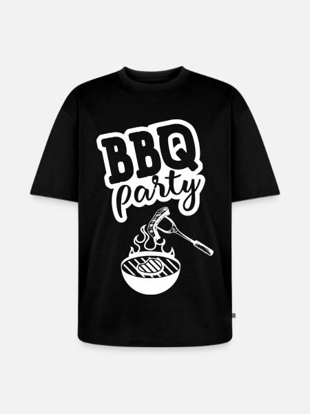 BBQ PARTY Kitchen Apron - Unisex Premium Oversized Organic T-Shirt - black