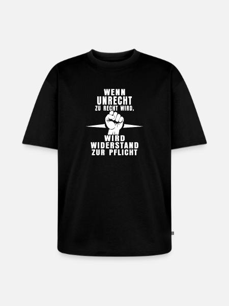 Devoir de rébellion - T-shirt Premium bio oversize Unisexe - noir