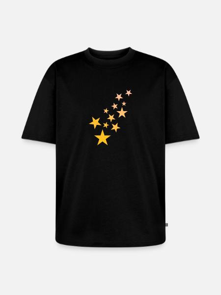 Star asterisk pattern starry sky - Unisex Premium Oversized Organic T-Shirt - black