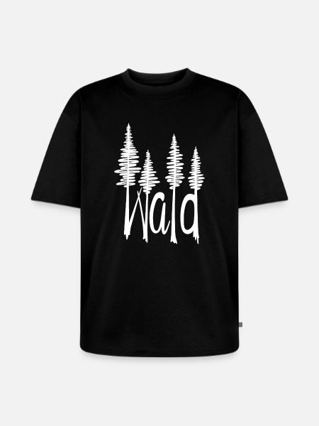 Wald - Unisex Premium Oversized Bio T-Shirt - Schwarz