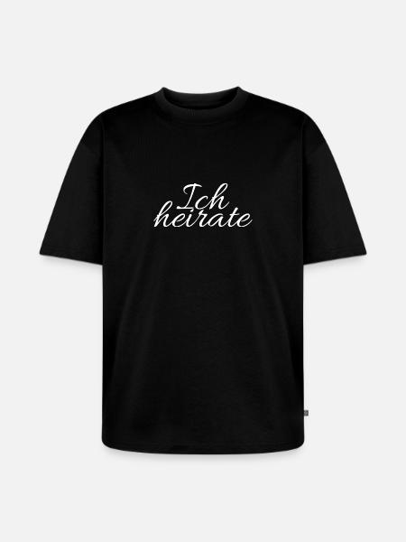 Ich heirate - Unisex Premium Oversized Bio T-Shirt - Schwarz