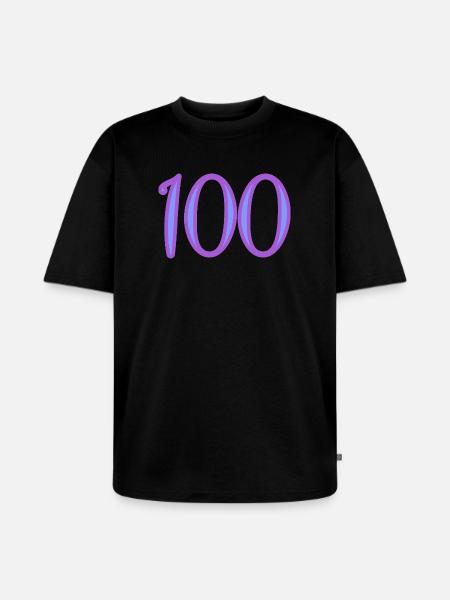 100 - T-shirt Premium bio oversize Unisexe - noir