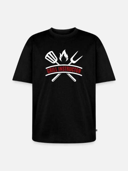 instructeur de grillades - T-shirt Premium bio oversize Unisexe - noir