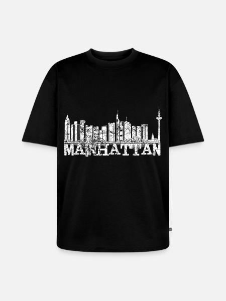 Mainhattan FFM - Unisex Premium Oversized Bio T-Shirt - Schwarz