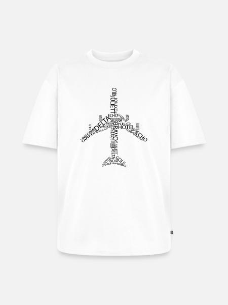 Avion B747 - T-shirt Premium bio oversize Unisexe - blanc