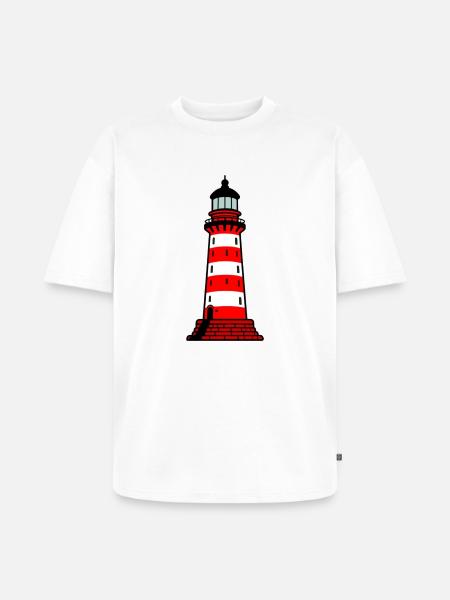 Leuchtturm - Unisex Premium Oversized Bio T-Shirt - Weiß