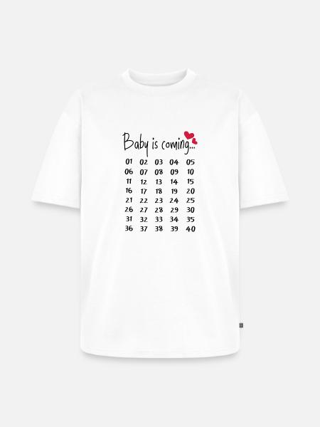 Sjov graviditet gravid gave forældre - Unisex Premium oversized økologisk T-shirt - hvid