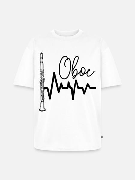 Oboe - Unisex Premium Oversized Bio T-Shirt - Weiß