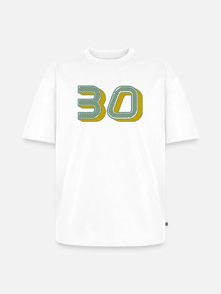 30 - Unisex Premium Oversized Organic T-Shirt - white