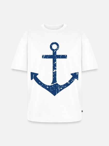 Ancre - T-shirt Premium bio oversize Unisexe - blanc